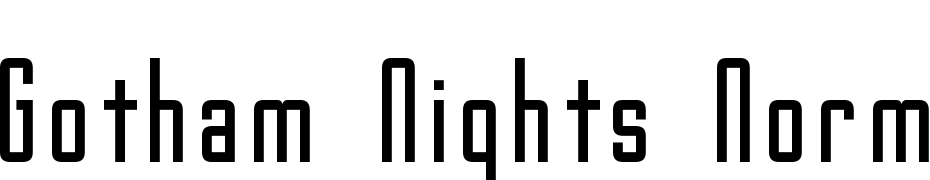 Gotham Nights Normal Font Download Free